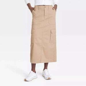 Universal thread Stylish Beige cargo Maxi Skirt